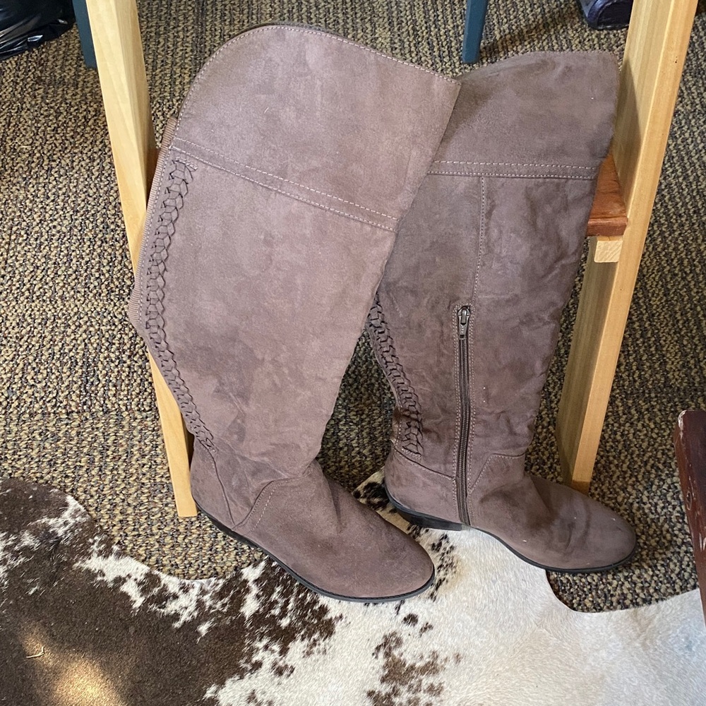Sonoma Taupe Over the Knee Boots